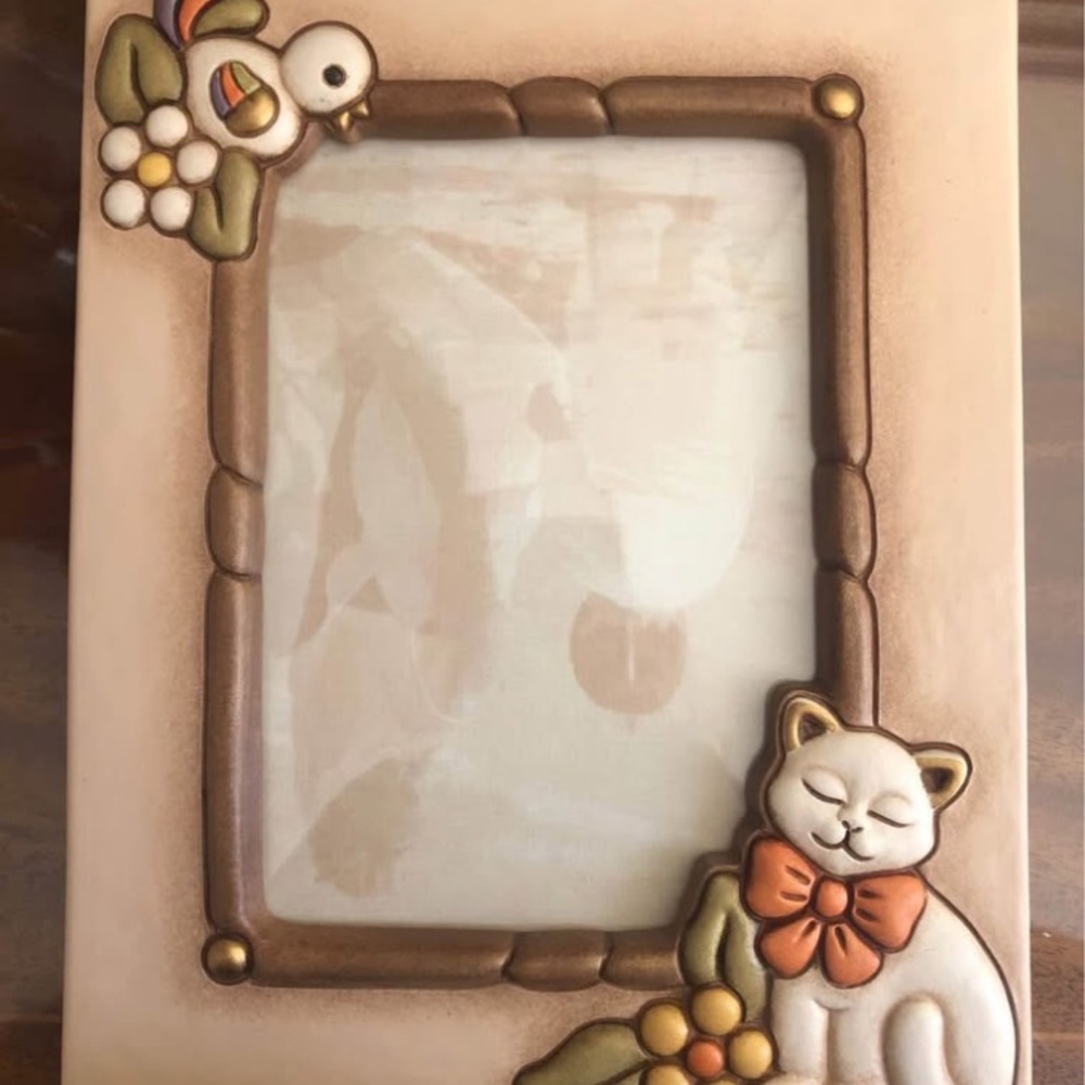Thun Cute Cat and Bird Picture Frame